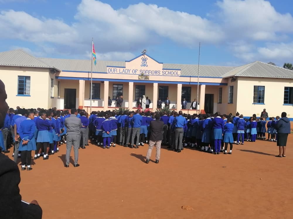Our Lady of Sorrows pupils during an assembly