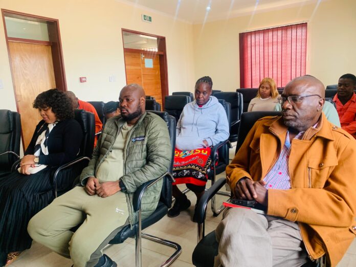 Operators of liquor businesses that were closed at Kwaluseni during a recent meeting.