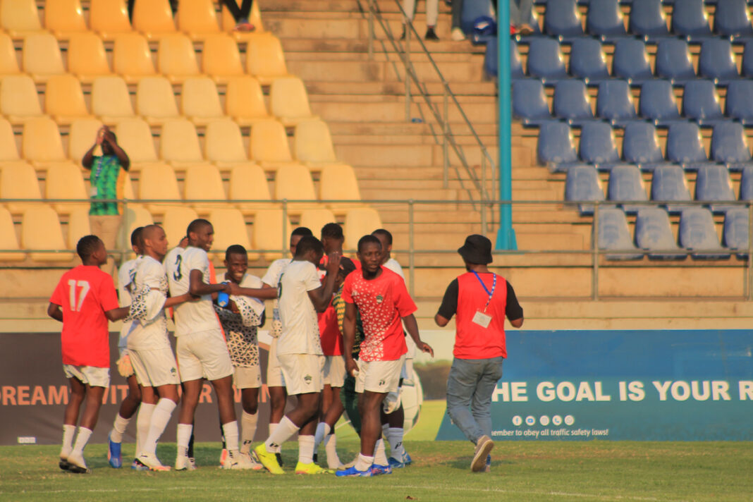 Ubombo Sugar players victorious after penaties.