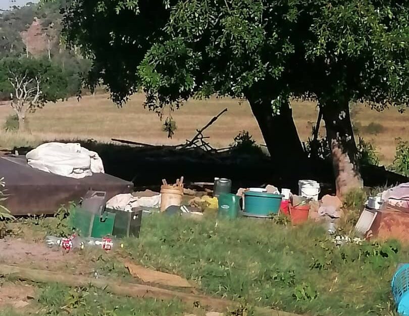 Some of the household items which were left in the open.