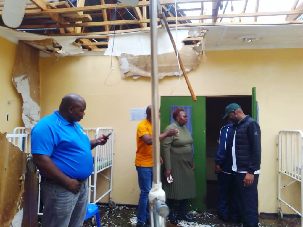 A violent storm has severely damaged Mkhuzweni Health Centre, forcing patient evacuations and prompting the Ministry of Health to deploy contractors for urgent renovations.