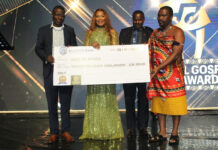 Arts and culture poised to become biggest economic performer – PM PM’s representative Minister of Tinkhundla Sikhumbuzo Dlamini hands over the E20 000 replica cheque to Nothando Hlophe who was flanked by Minister Bongani Nzima and Kumethula MP Jabulani Simelane.