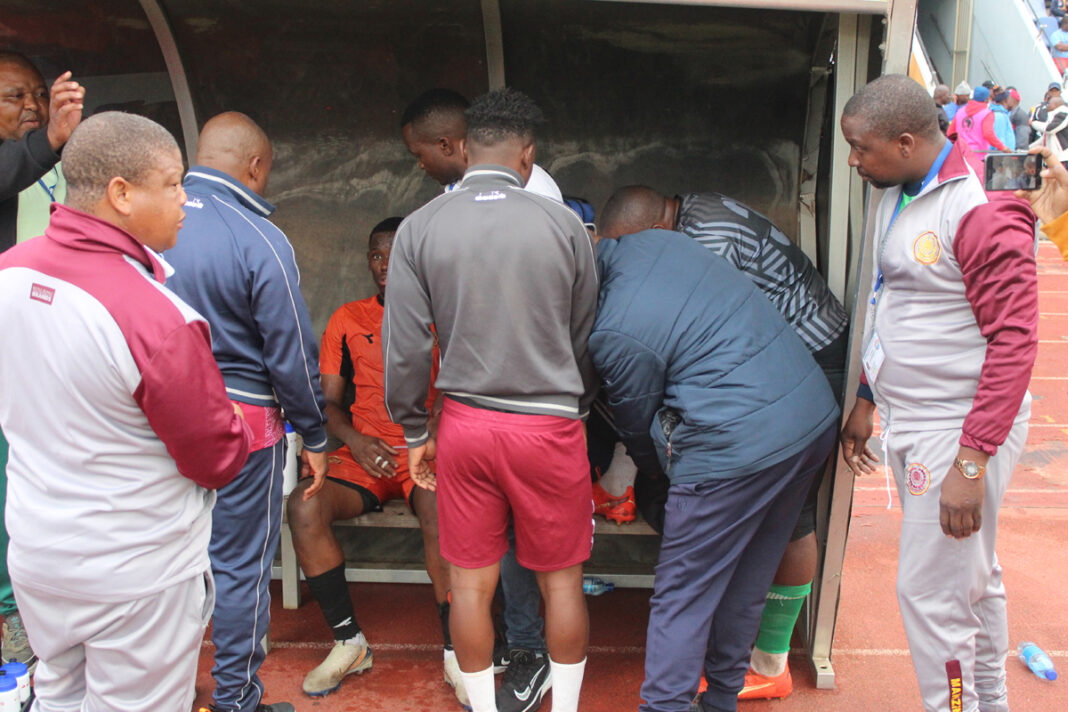 Manzini Wanderers technical bench.