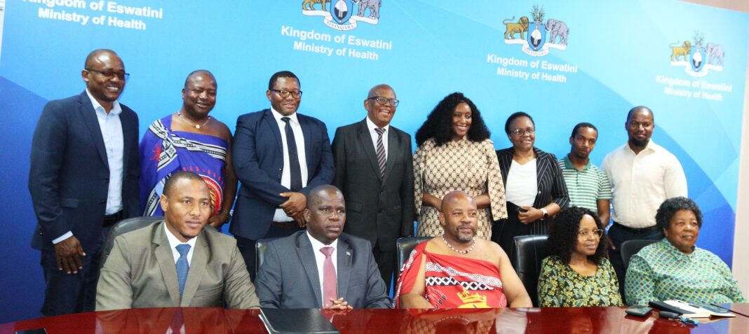 Minister of Health Mduduzi Matsebula with the newly-appointed Health Advisory Standing Committee.