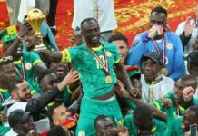 Caf president accused of letting Morocco ‘dictate law’ after Senegal lose title Senegal's Sadio Mané holds the Africa Cup of Nations trophy in January.