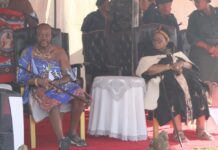King demands progress reports on ending drugs shortage His Majesty and Indlovukazi watching some of the performances prepared for the guests during the event.