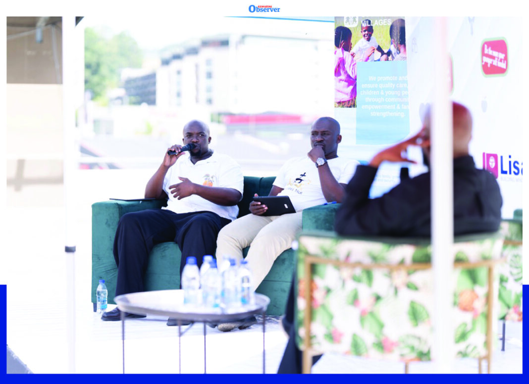 Some of the participants of the Lisango event. Thandukwazi Hadebe from Men's Corner and Gentleman Talk founder Mfundo Dlamini making their submissions