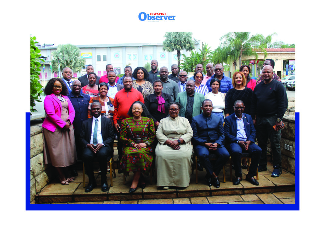 MPs Members of Parliament with DPM Thulisile Dladla, Minister of Foreign Affairs and International Cooperation Pholile Shakantu during the opening a workshop on ratification of International Legal Instruments held at Happy Valley Hotel yesterday. (Pic: Lucky Simelane)