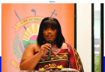 ‘King has deep passion for business, local enterprise’ Made in Eswatini Patron Princess Sakhizwe delivering her speech after the official tour of the venue of the second edition of the Consumer Fair.