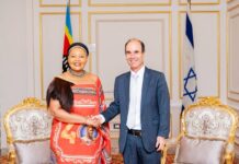 ‘We feel for Emaswati facing fuel hikes, but…’ Minister of Foreign Affairs and International Cooperation Pholile Shakantu and Israeli Ambassador ILan Fluss during their meeting at Ezulwini Palazzo yesterday.