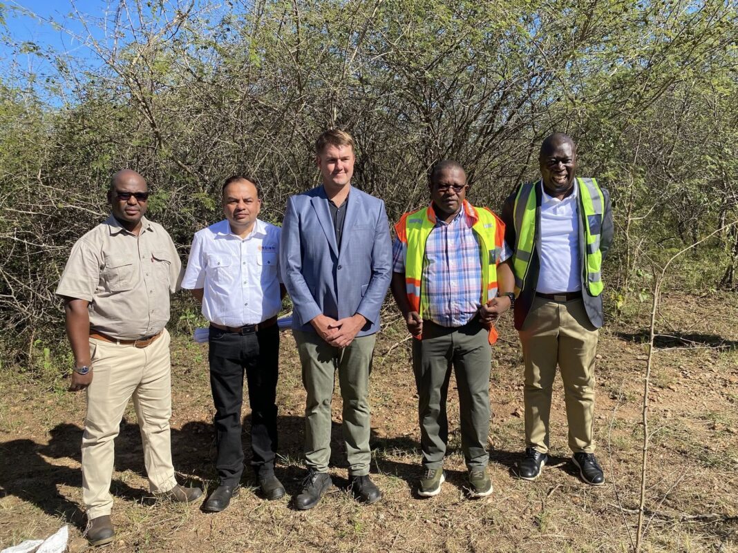 Minister Manqoba Khumalo, PS Melusi Masuku with EIPA representative and Eswatini Metal Foundries management at at the factory site.