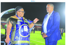 It has been a memorable journey – MVA CEO SMVAF CEO Khangeziwe Mabuza and Ingwenyama Cup MC Chairman Dr Comfort Shongwe having a conversation after the finals.