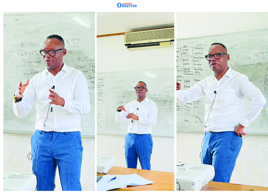 Eswatini Observer acting MD Mbongeni Mbingo imparting knowledge during the masterclass.