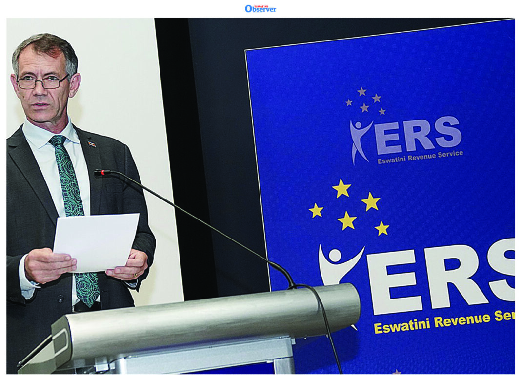 Minister of Finance Neal Rijkenberg delivers his speech.