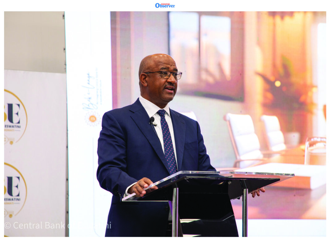Central Bank of Eswatini (CBE) Governor Dr Phil Mnisi presents the annual Monetary Policy Statement at the CBE Complex on Thursday.